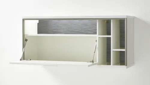 Hängeschrank Hängekommode Trento 2 | weiß Hochglanz | mit LED Bandbeleuchtung 60 cm weiß