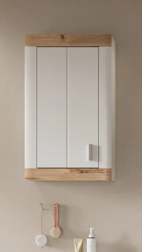 Hängeschrank Laredo | weiß / Nox Oak