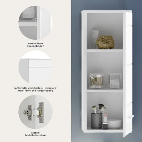 Hängeschrank Linus | weiß Hochglanz