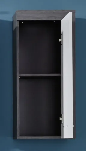 Hängeschrank Miami | weiß / rauchsilber