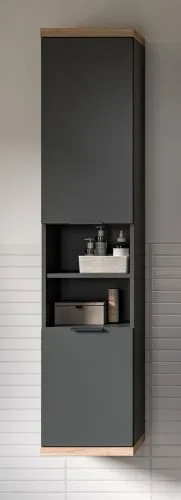 Hängeschrank Nuaro | Nox Oak / anthrazit grau