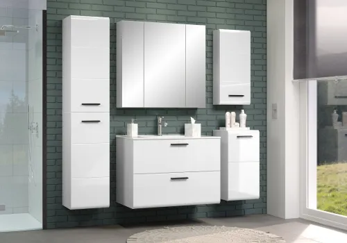 Hängeschrank Riva | weiß Hochglanz