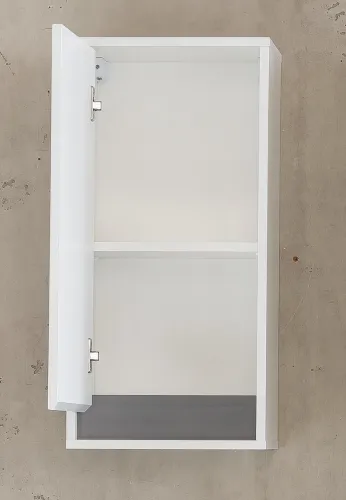 Hängeschrank Sol | weiß Hochglanz / grau | Lack