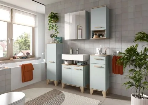 Hängeschrank Star | hellgrün / Eiche