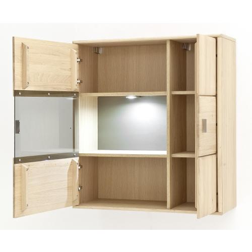 Hängeschrank Tarragona | Eiche Bianco | LED Beleuchtung