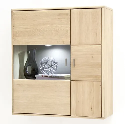 Hängeschrank Tarragona | Eiche Bianco | mit 1er Set LED Unterbauspot