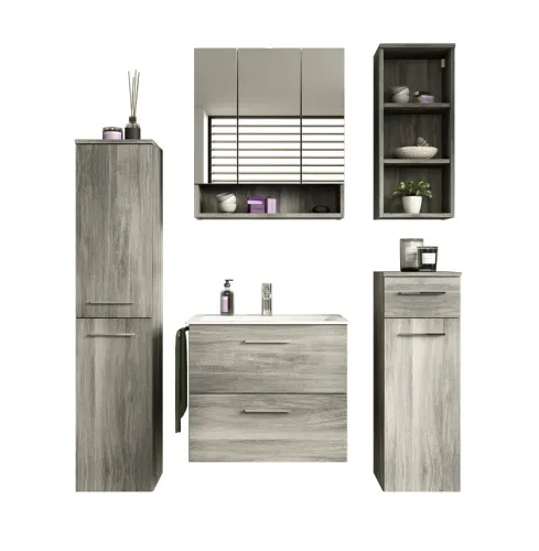 Hängeunterschrank Badschrank York | rauchsilber