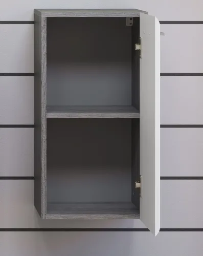 Hängeunterschrank Riva | weiß / rauchsilber