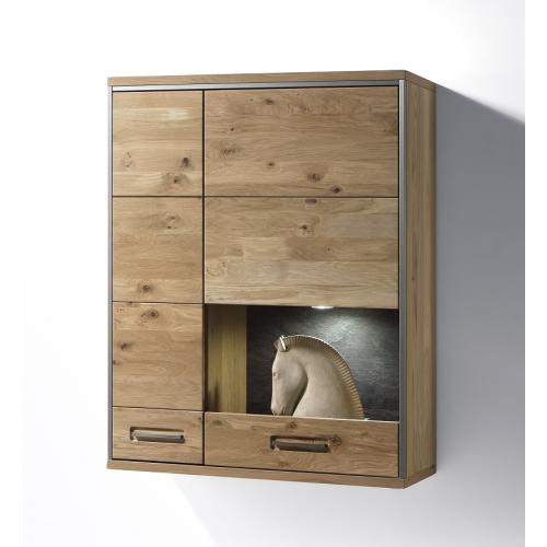 Hängevitrine (R) Espero | Asteiche Bianco | LED Beleuchtung