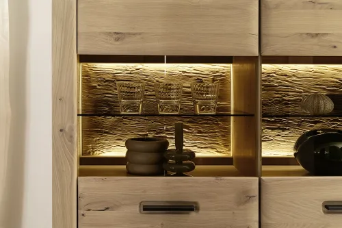 Highboard Alento 2 | Ast / Balkeneiche