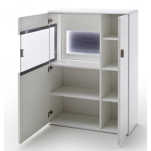 Highboard Amora | weiß matt | LED Beleuchtung