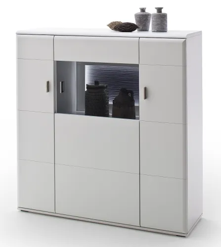 Highboard Amora 2 | weiß matt | ohne Beleuchtung