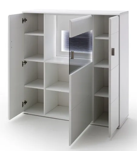 Highboard Amora 2 | weiß matt | ohne Beleuchtung