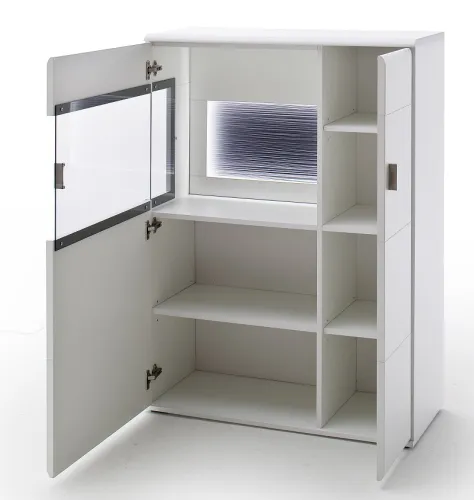 Highboard Amora | weiß matt | mit LED Band. ca. 165 cm