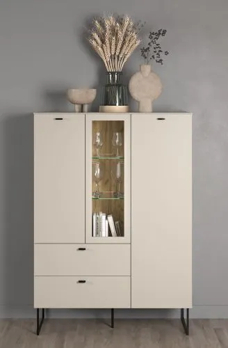 Highboard Bellugi, Cashmere / Evoke Eiche