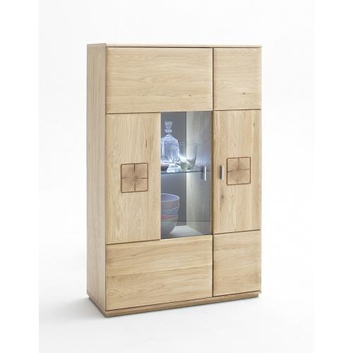 Highboard Bologna 2 | Eiche Bianco | LED Beleuchtung