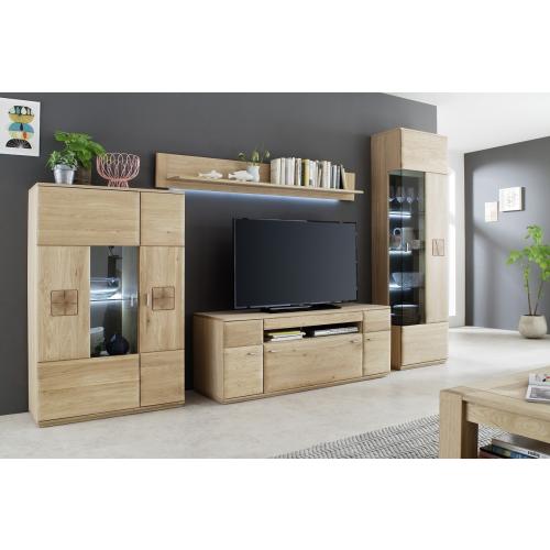 Highboard Bologna 2 | Eiche Bianco | LED Beleuchtung