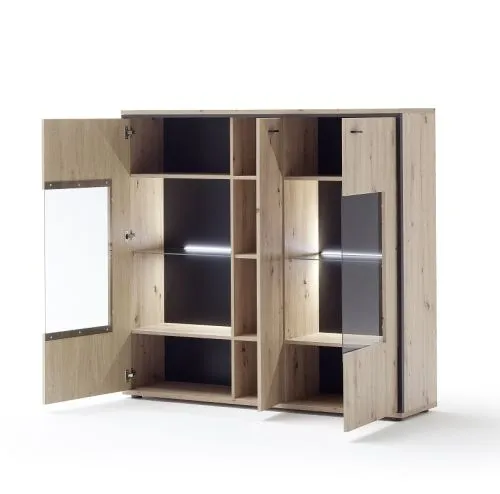 Highboard Buenos Aires | Balkeneiche | ohne Beleuchtung