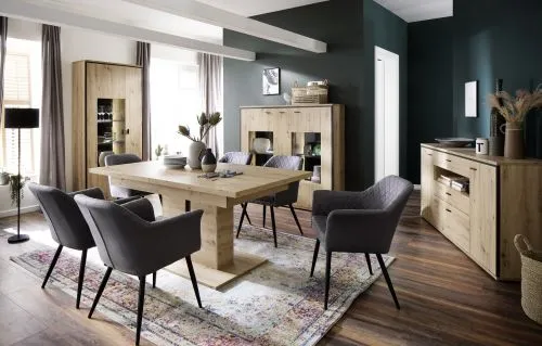 Highboard Buenos Aires | Balkeneiche | ohne Beleuchtung