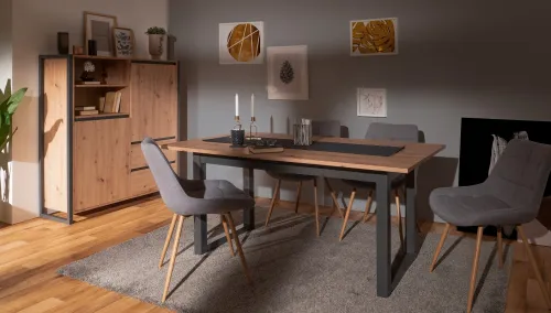 Highboard Denver | Artisan Oak / anthrazit | Industrial Look