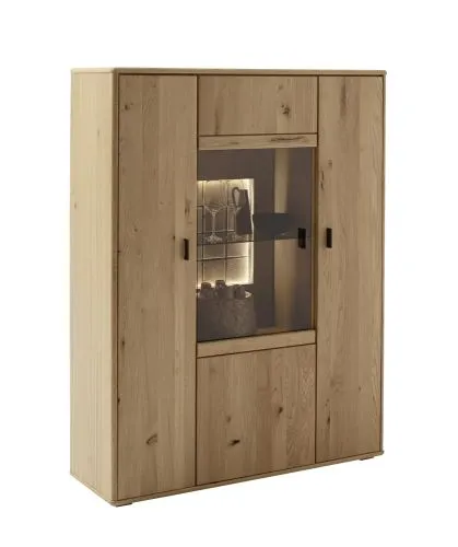 Highboard Freeport | Ast-/Balkeneiche | ohne Beleuchtung