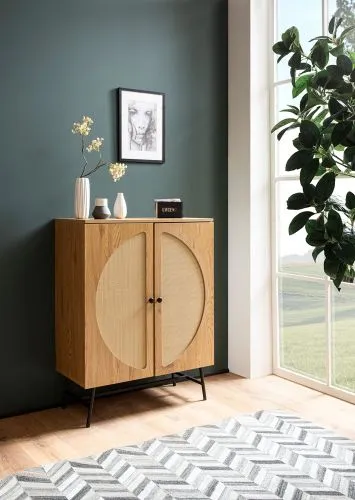 Highboard French | braun / schwarz