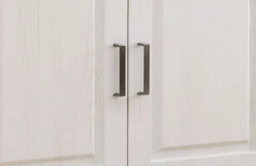 Highboard I Brixen | Landhaus modern | Pinie Aurelio / Grandson Oak mit 3er Set LED Glasbodenclips