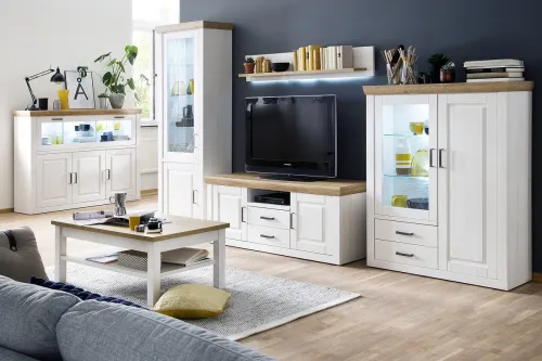 Highboard III Brixen | Landhaus modern | Pinie Aurelio / Grandson Oak Komplettset