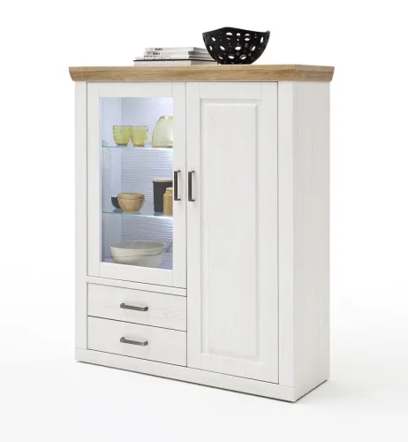 Highboard III Brixen | Landhaus modern | Pinie Aurelio / Grandson Oak ohne Beleuchtung