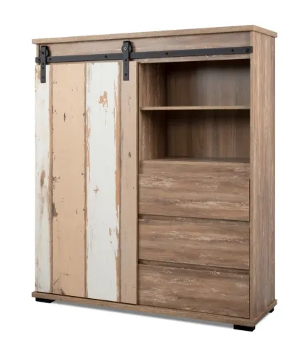 Highboard Kommode Marrakesch | Valhalla Eiche / Milford Kiefer