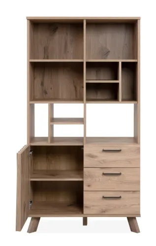 Highboard Kommode Wellington | 3D-Reliefoptik | Schwedeneiche