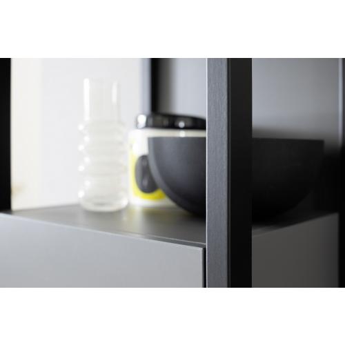 Highboard Luxor klein | Royal Grey / anthrazit | LED Beleuchtung