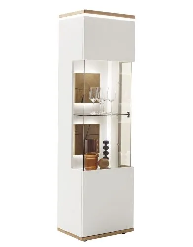 Highboard Matadi 2 | Soft white / Ast-Balkeneiche | Beleuchtung Komplettset
