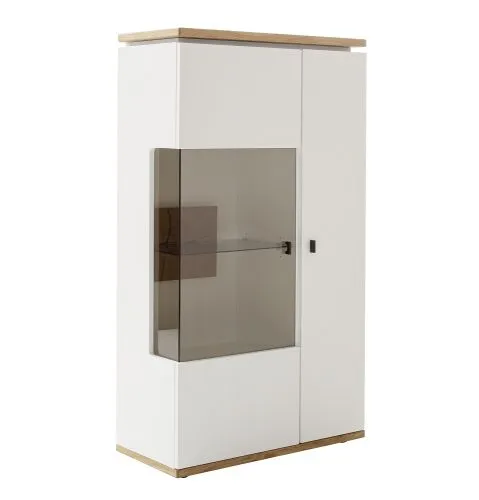 Highboard Matadi 3 | Soft white / Ast-Balkeneiche | ohne Beleuchtung