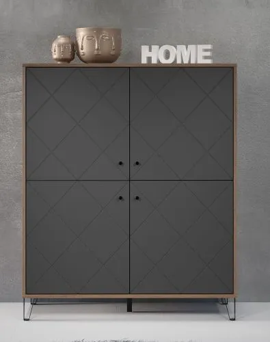 Highboard Montez | Eiche Kraft Gold / Graphite