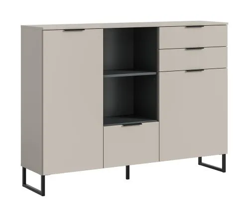 Highboard Noida | Kaschmir / schwarz