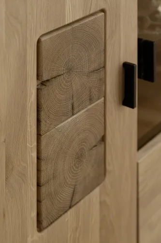 Highboard Palma | Asteiche / Balkeneiche | optional Beleuchtung