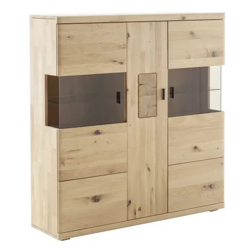 Highboard Palma | Asteiche / Balkeneiche | ohne Beleuchtung