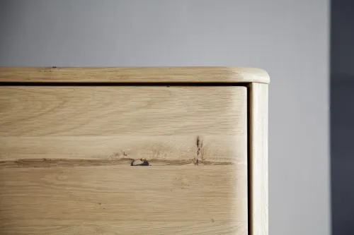 Highboard Ravello 2 | Balkeneiche Bianco | ohne Beleuchtung
