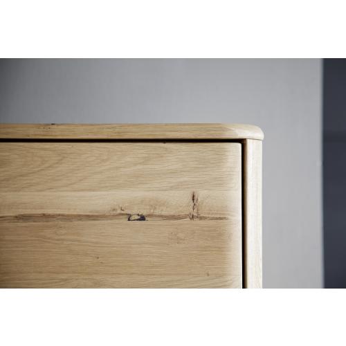 Highboard Ravello links | Balkeneiche Bianco | LED Beleuchtung