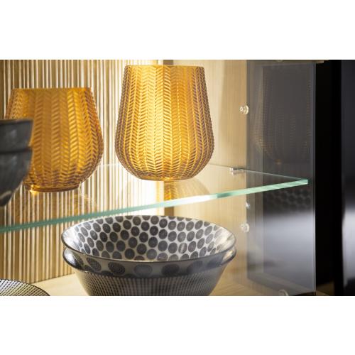 Highboard Salvador | Balkeneiche Bianco | LED Beleuchtung