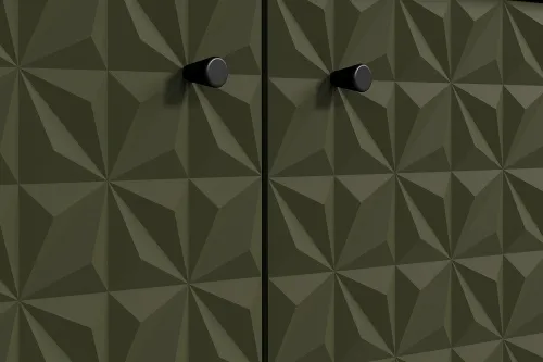 Highboard Sentra | Dark Green / Artisan Eiche