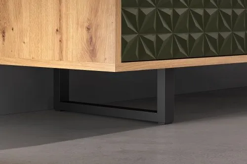 Highboard Sentra | Dark Green / Artisan Eiche