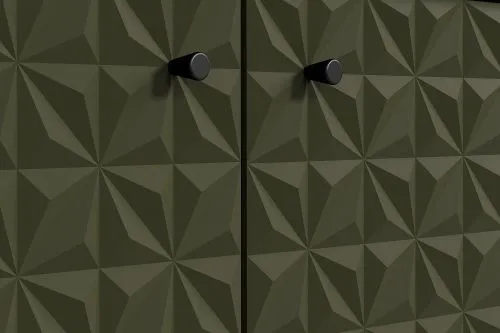 Highboard Sentra | Dark Green / Artisan Eiche