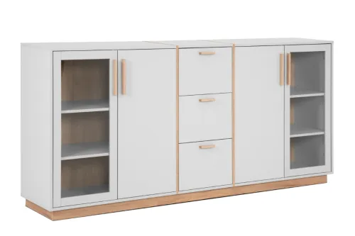 Highboard Sideboard Split | steingrau / Jackson Hickory