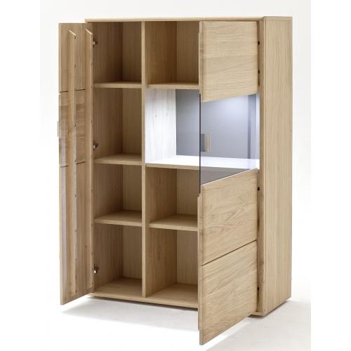 Highboard Tarragona (L) | Eiche Bianco | LED Beleuchtung