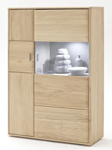 Highboard Tarragona (L) | Eiche Bianco | ohne Beleuchtung