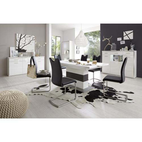 Highboard Trento | weiß Hochglanz | LED Beleuchtung