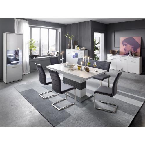 Highboard Trento | weiß Hochglanz | LED Beleuchtung