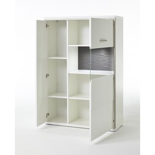 Highboard Trento 2 | weiß Hochglanz | LED Beleuchtung